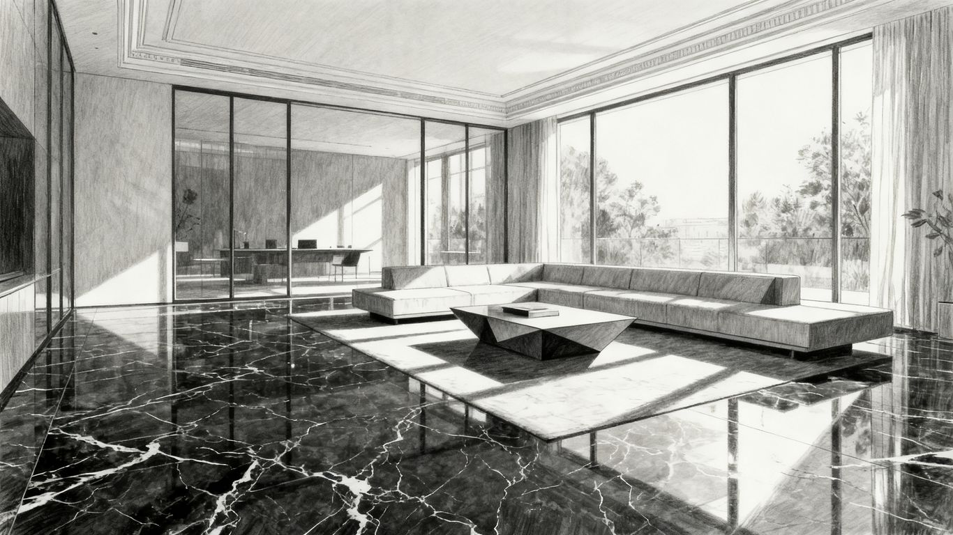 Durable marble installation in home
