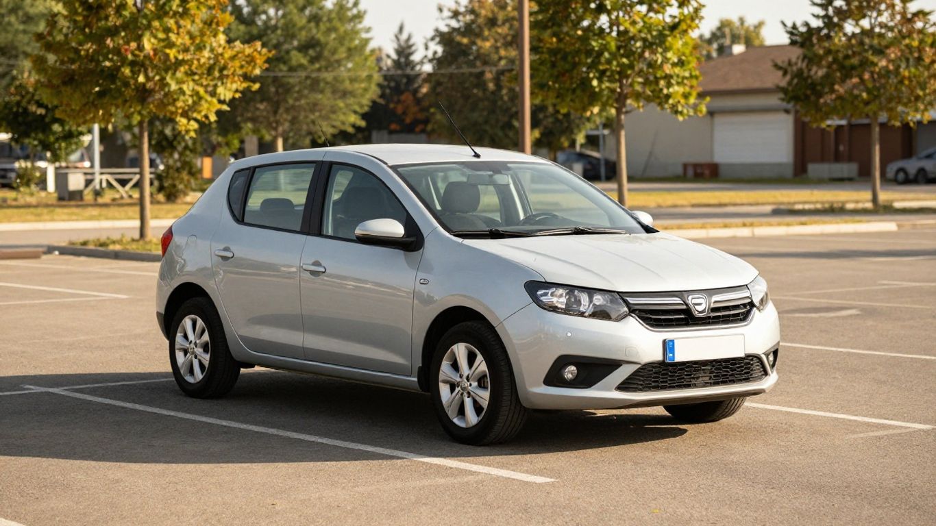Dacia Sandero auf sonnigem Parkplatz