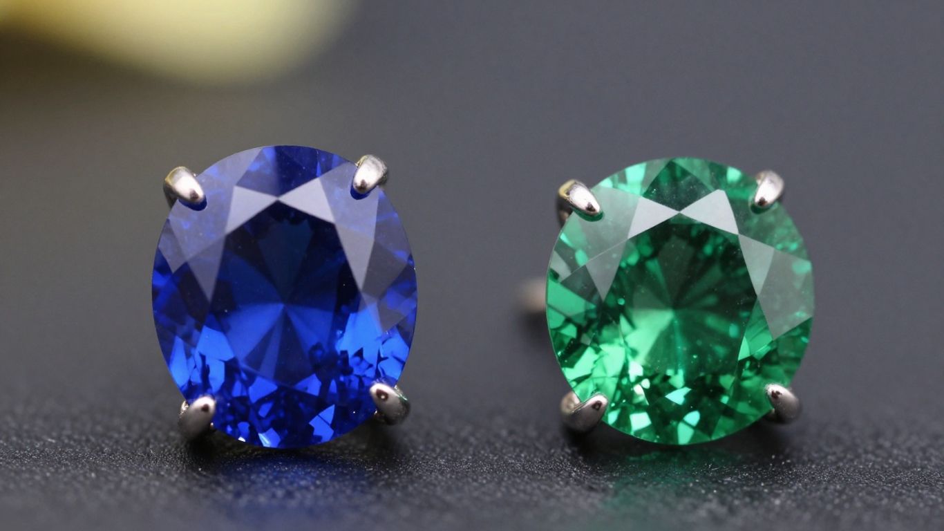 Elegant gemstone earrings with sparkling facets.