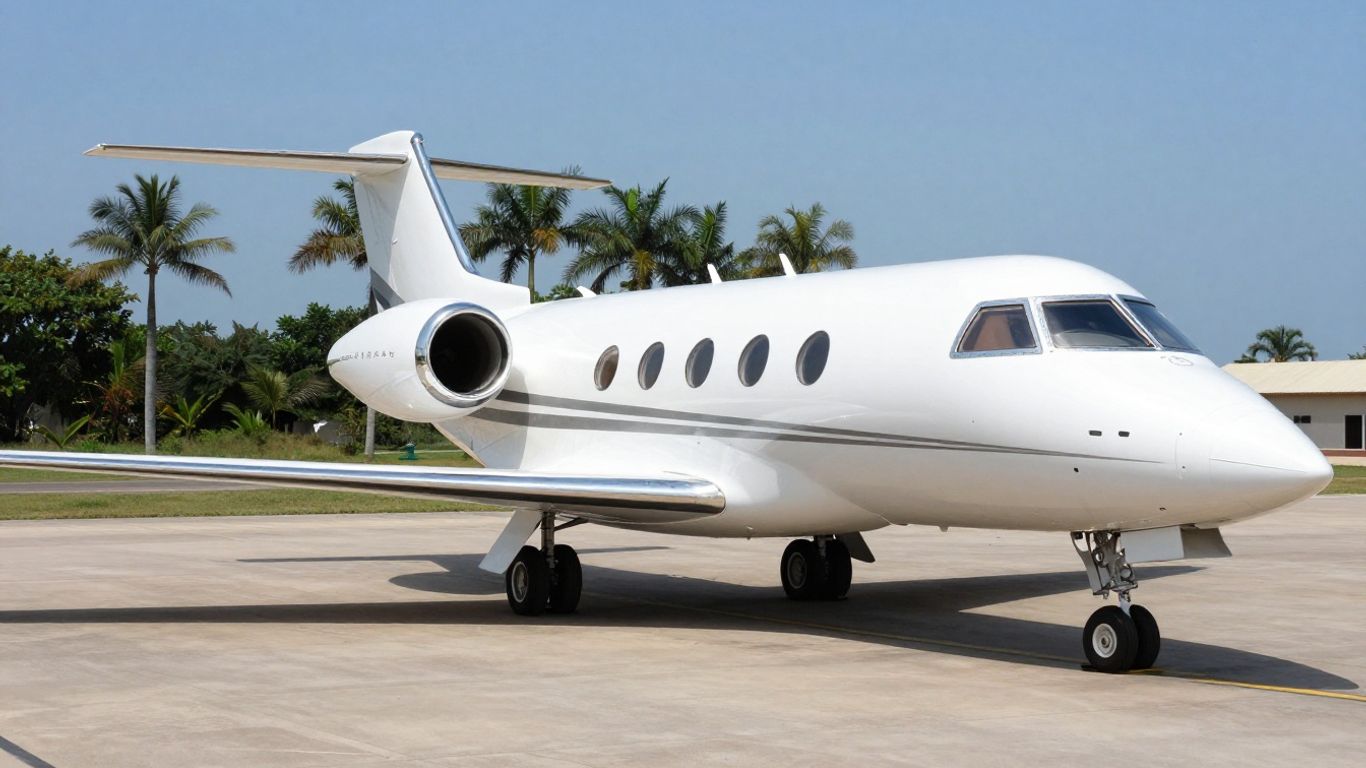 Private jet on a Nigerian tarmac