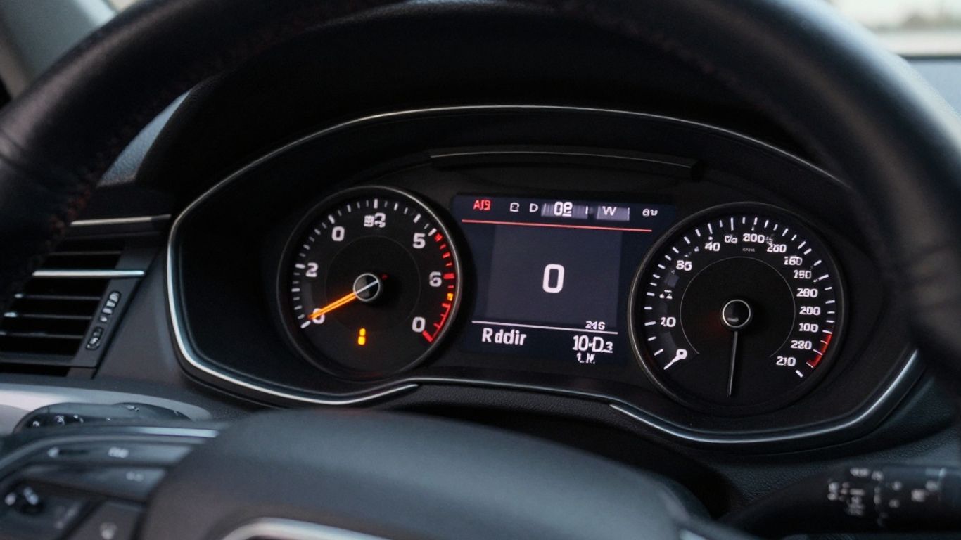 Dashboard check engine warning illuminated