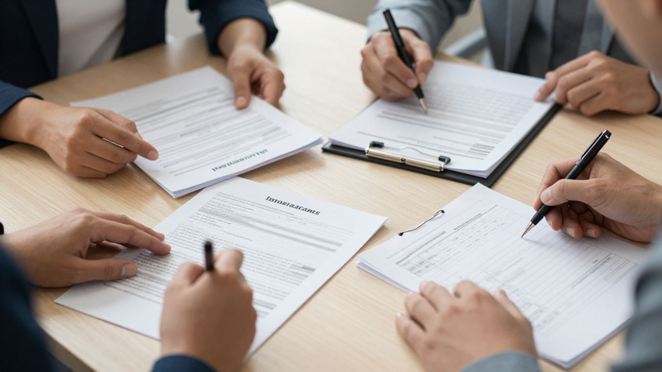 Consulta de inmigración con documentos organizados