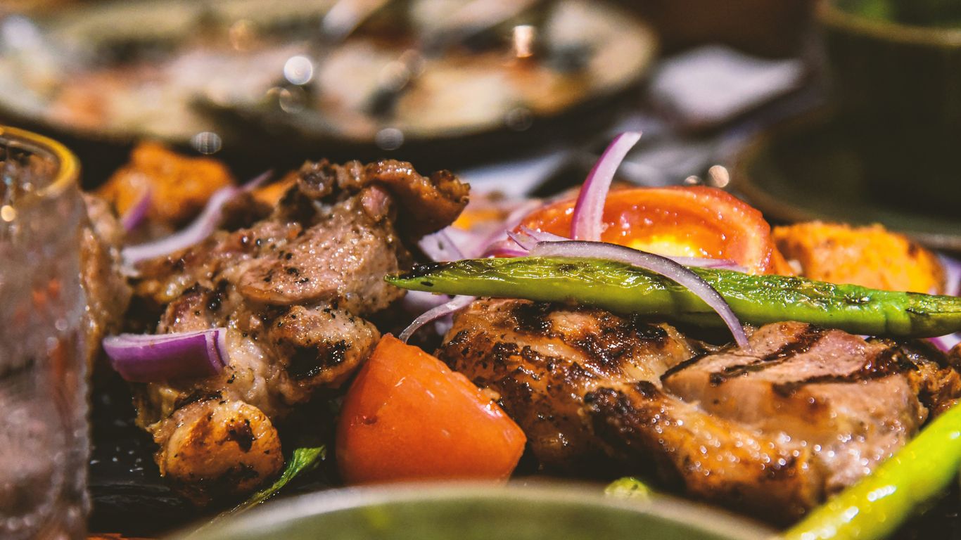 Delicious spread of Middle Eastern and fusion street food