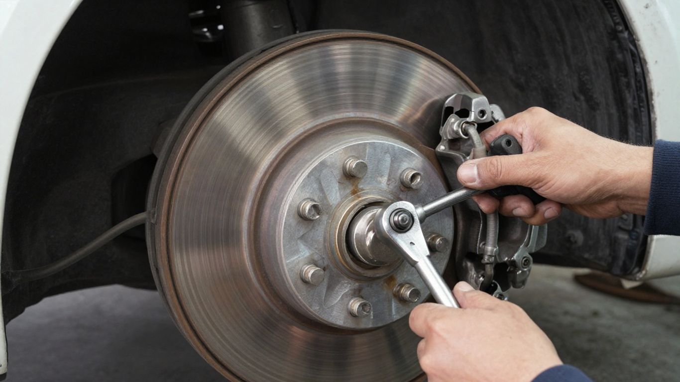 Brake assembly mounted on wheel hub