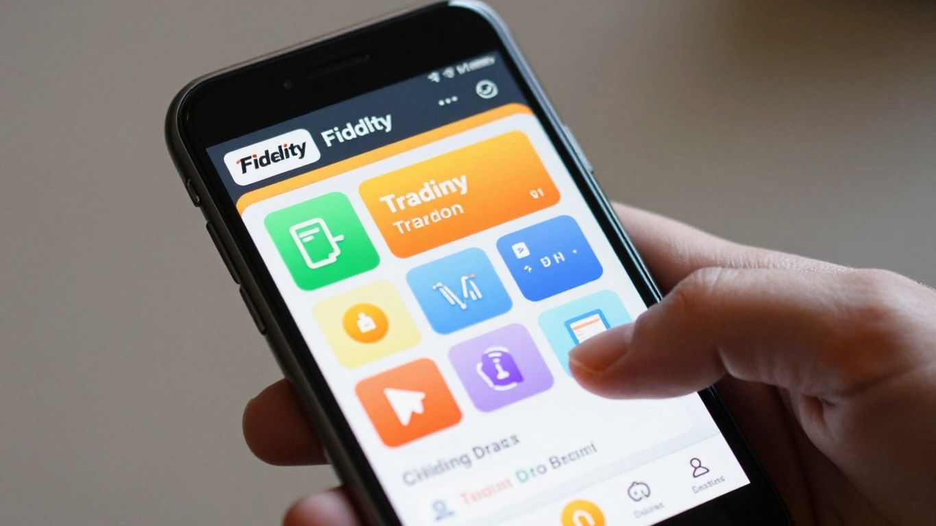 Fidelity trading app on a smartphone screen.