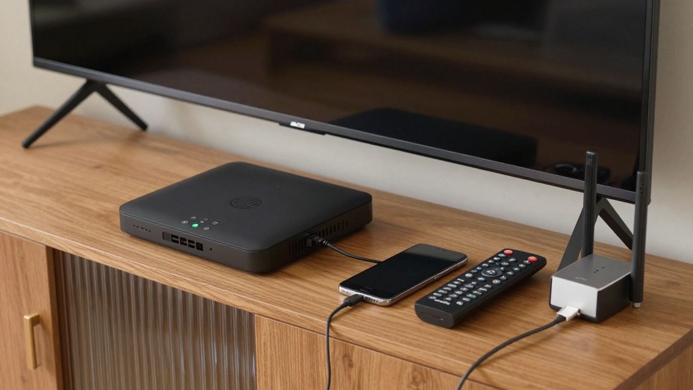 Streaming setup with remote and connected devices