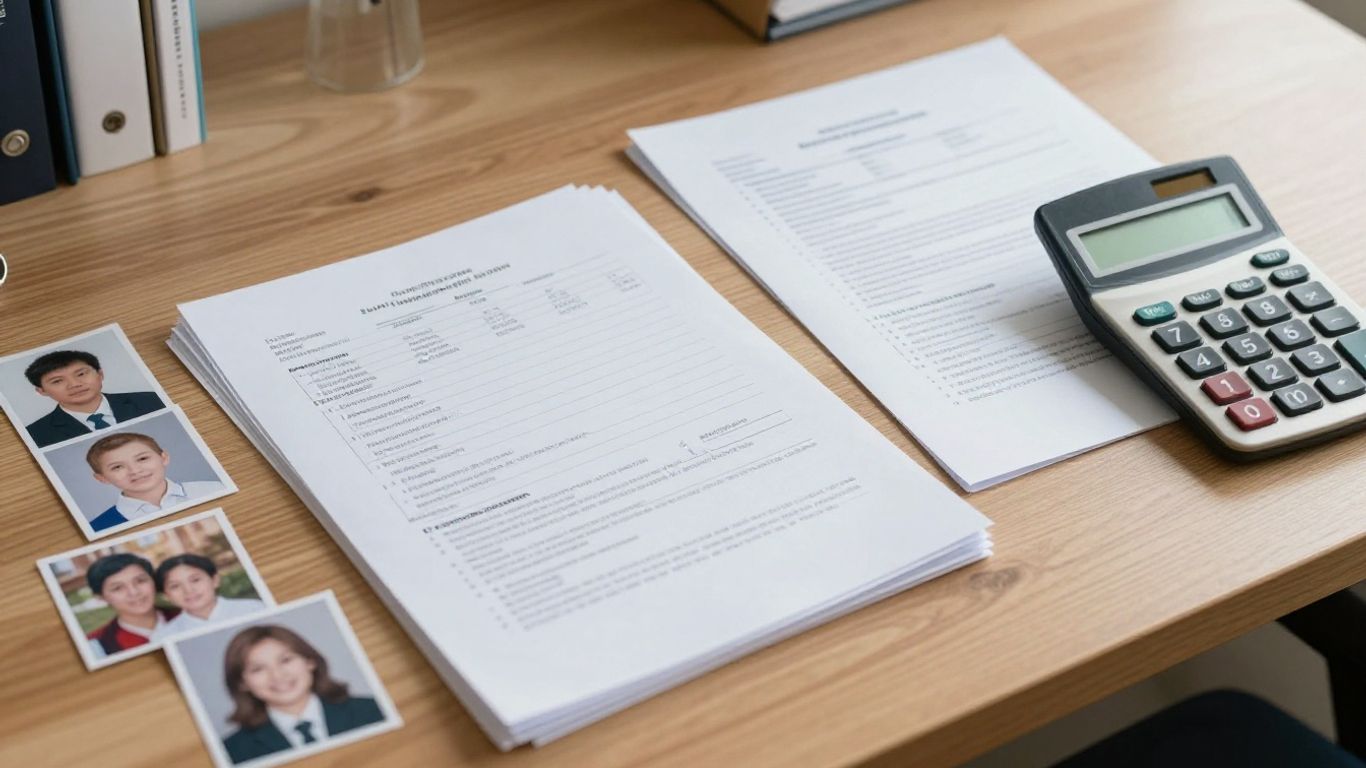 Carpeta organizada con documentos familiares y médicos