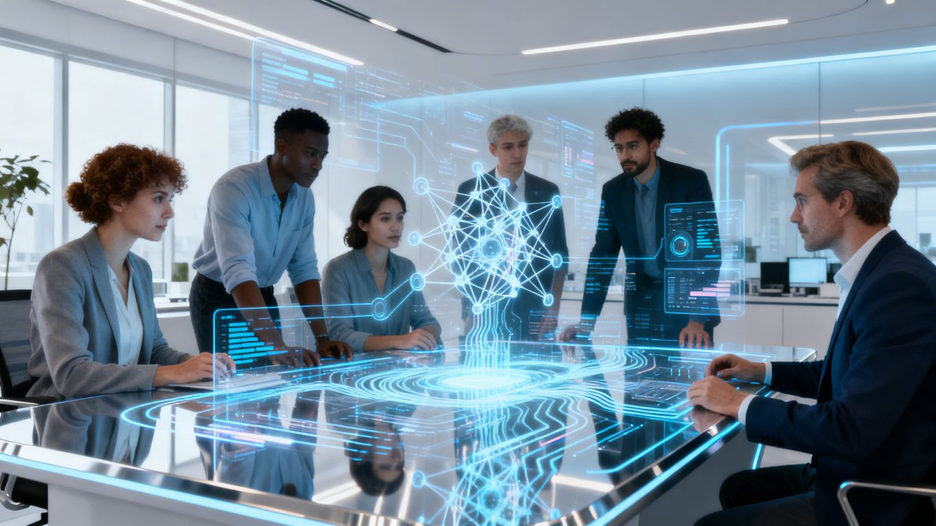 People working on AI and machine learning.