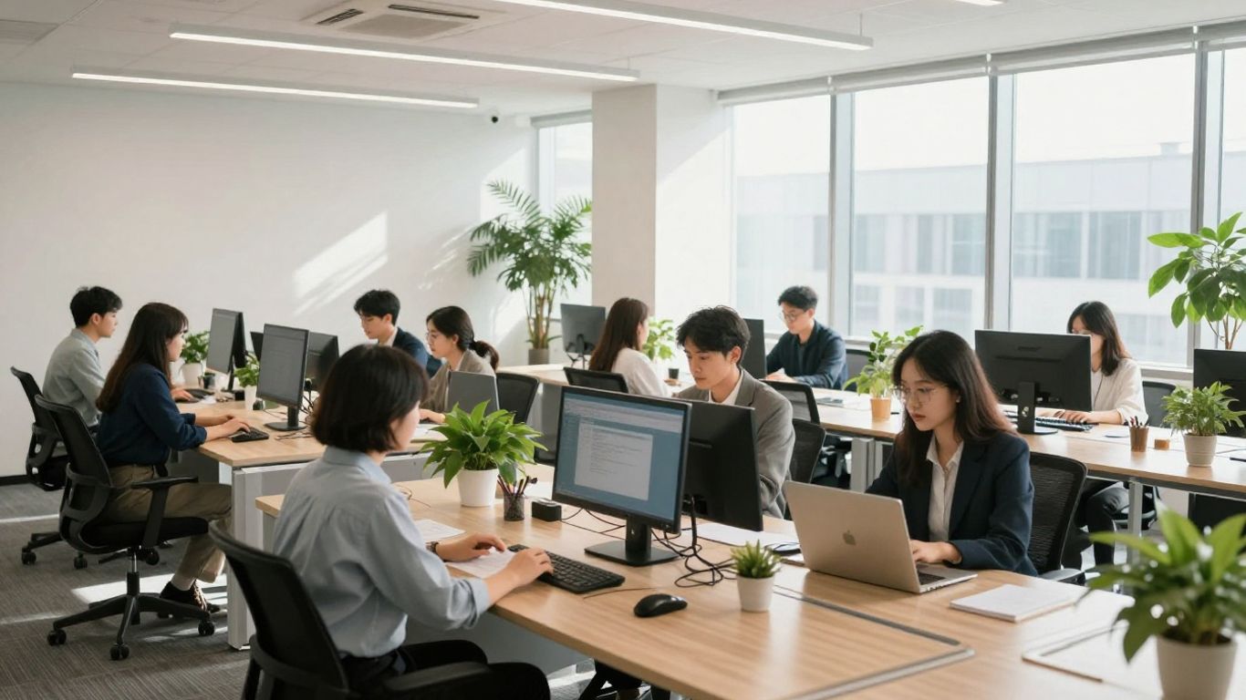 Agence WordPress amphibee et son équipe travaillant ensemble