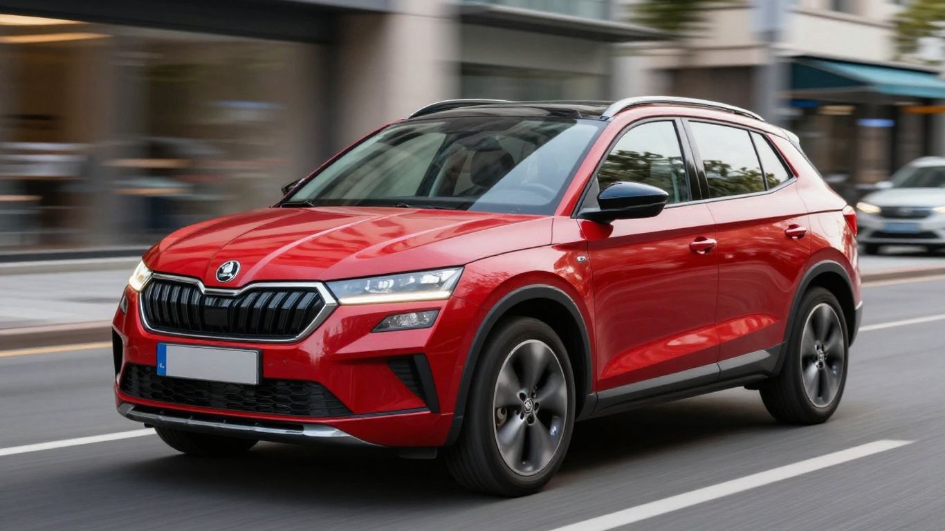 Skoda Kamiq Kleinwagen auf einer Stadtstraße