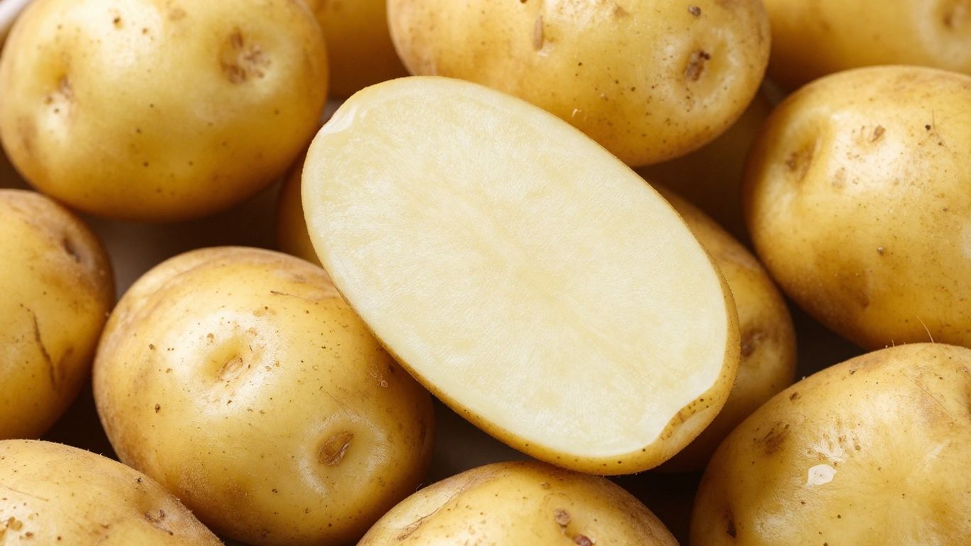 Biologische Mona Lisa aardappelen, vers en onbewerkt.