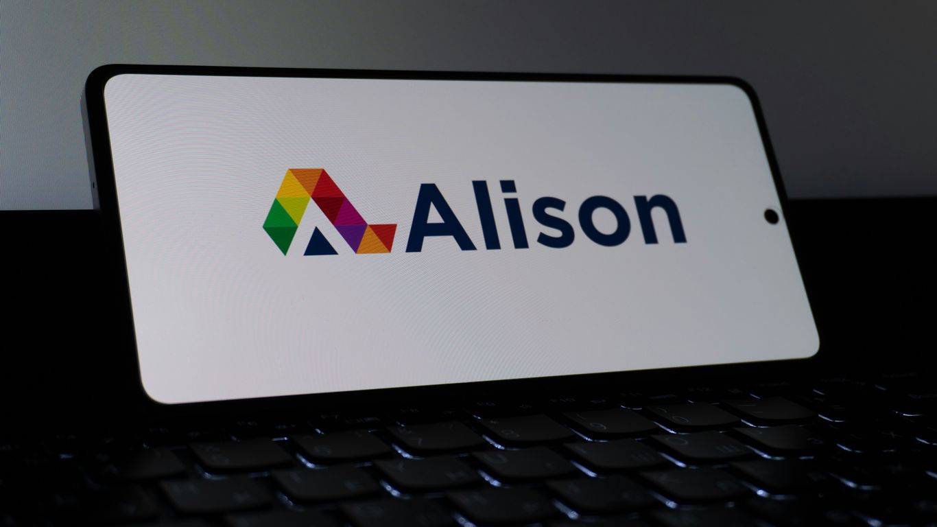 Alison logo displayed on a smartphone screen.