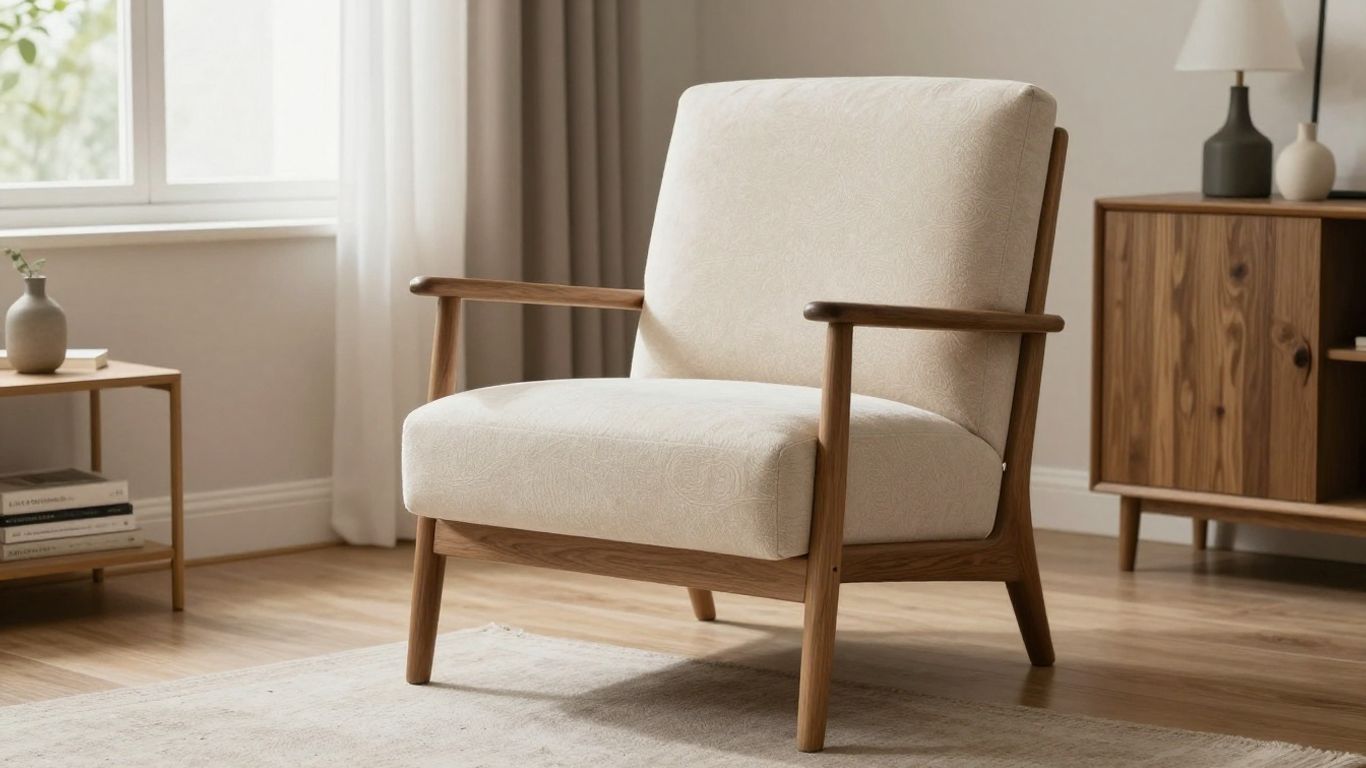 Fauteuil moderne confortable dans un cadre de pièce élégant.