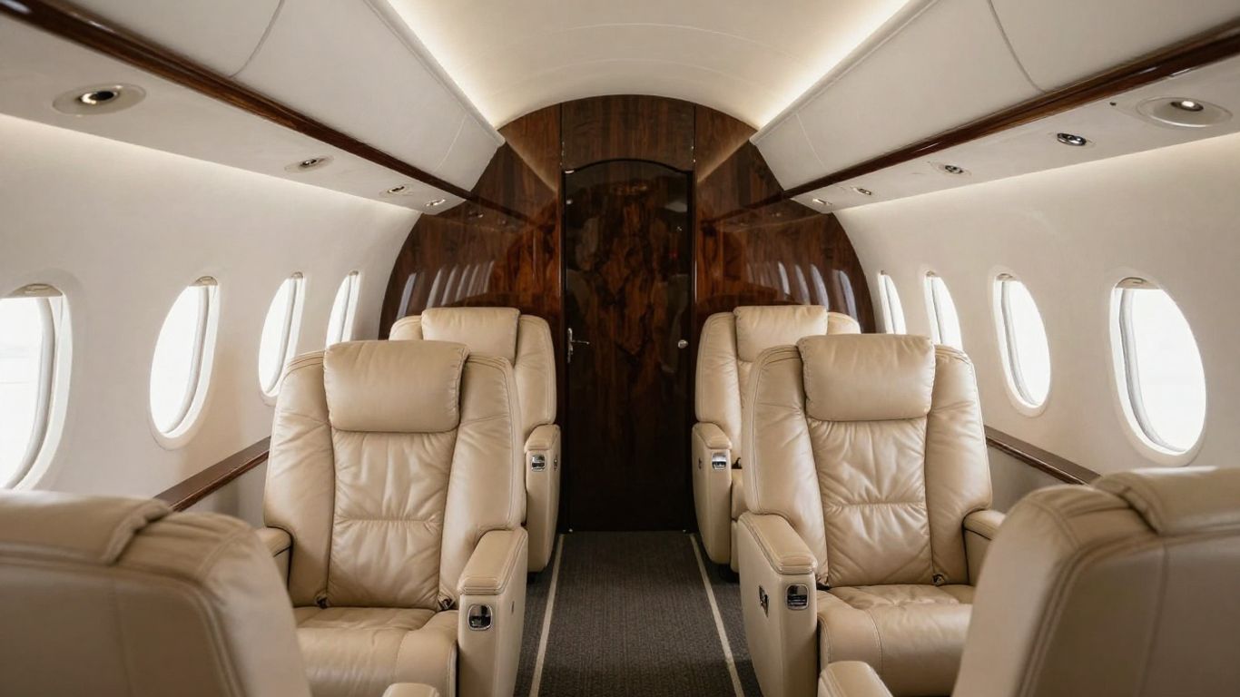 Inside Craig Groeschel's luxurious private jet cabin.