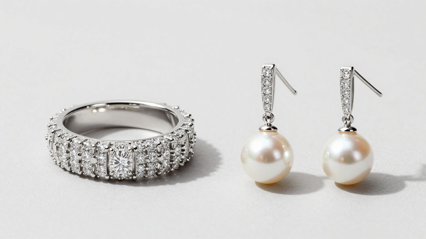 Collection of contemporary jewelry pieces.