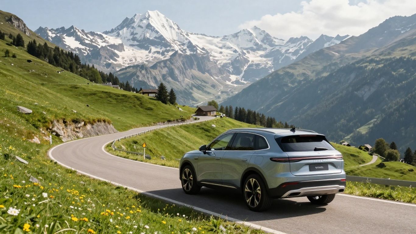 Volkswagen Tiguan auf Schweizer Bergstrasse