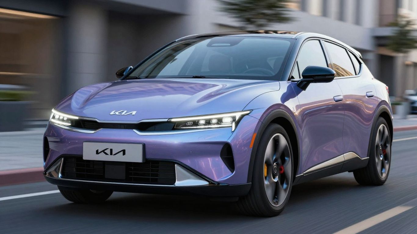 Kia EV6 Elektro-SUV in dynamischer Aufnahme