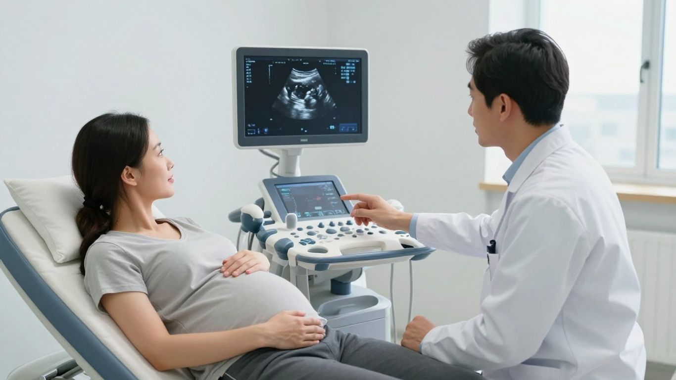 Consulta prenatal con ecografía obstétrica
