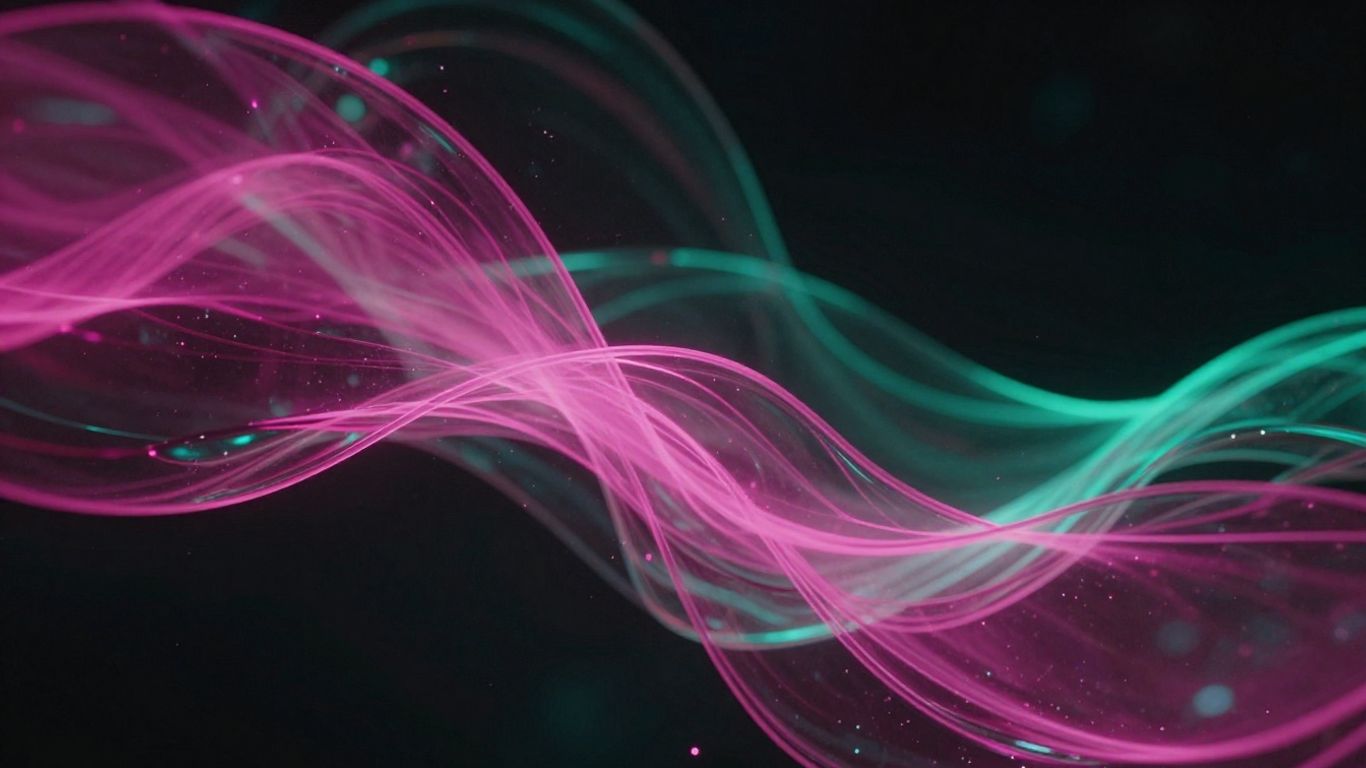 Abstract audio-reactive forms in vivid colored light