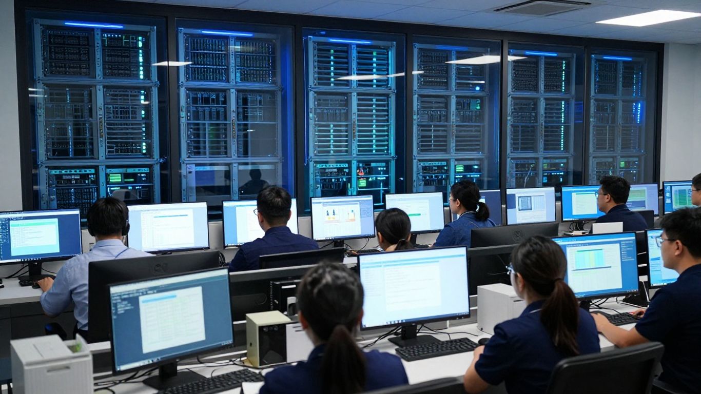 Security operations team monitoring protected systems