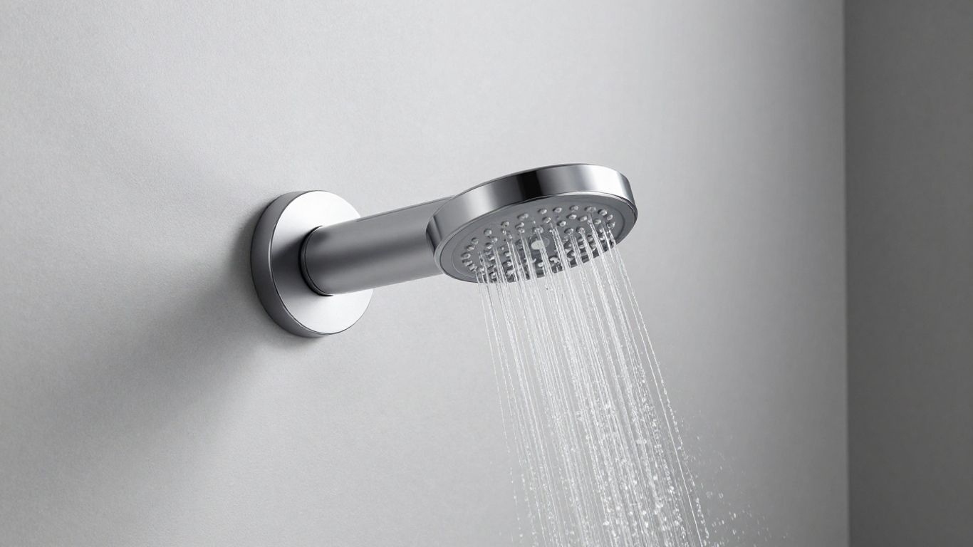 Modern bathroom with concealed shower system.