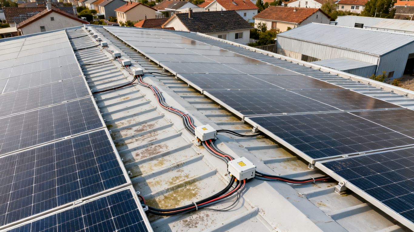 Panneaux photovoltaïques sur toiture résidentielle