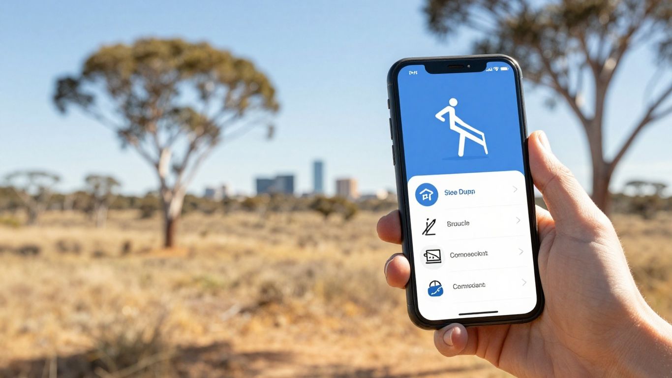 Person earning money from surveys in Australia on phone.