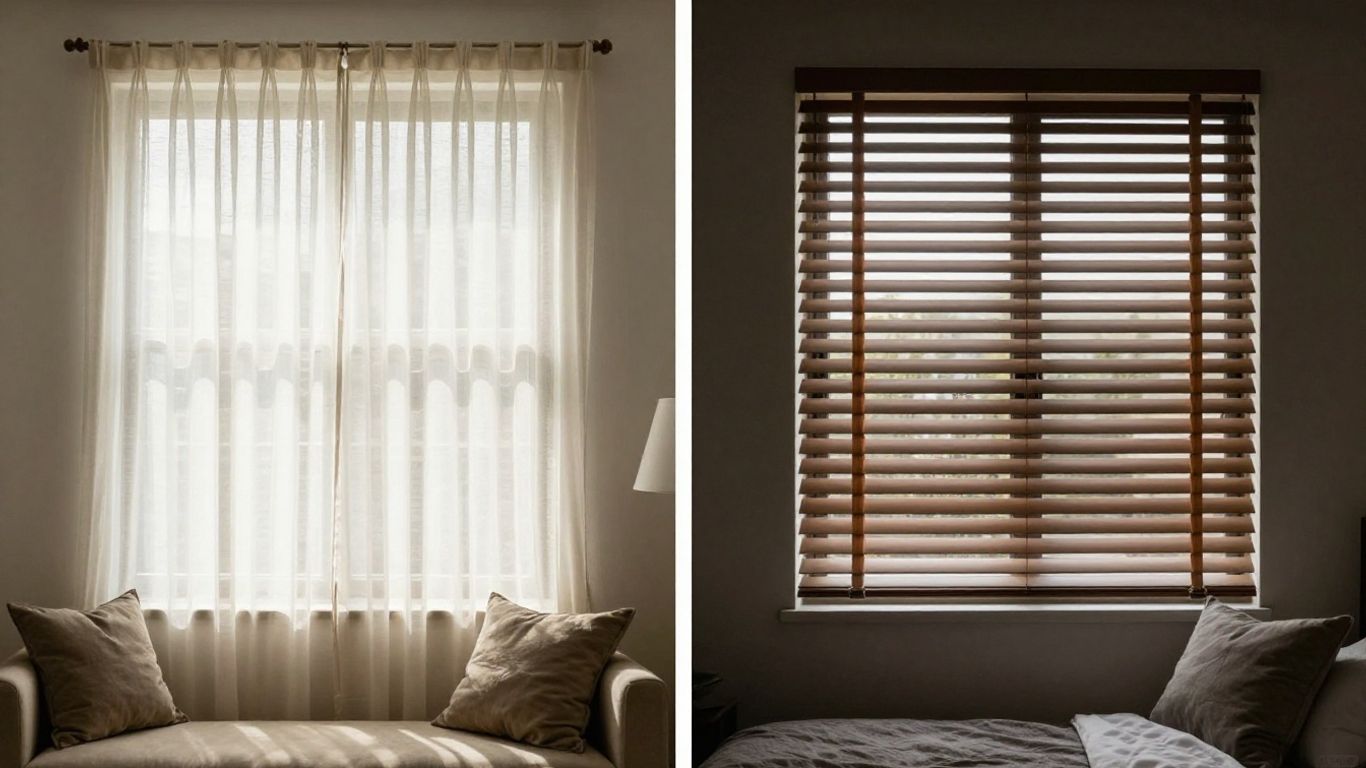 Light filtering vs. room darkening blinds in home settings.