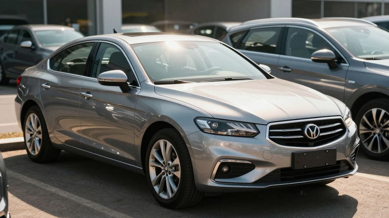 Shiny low mileage used car on a lot