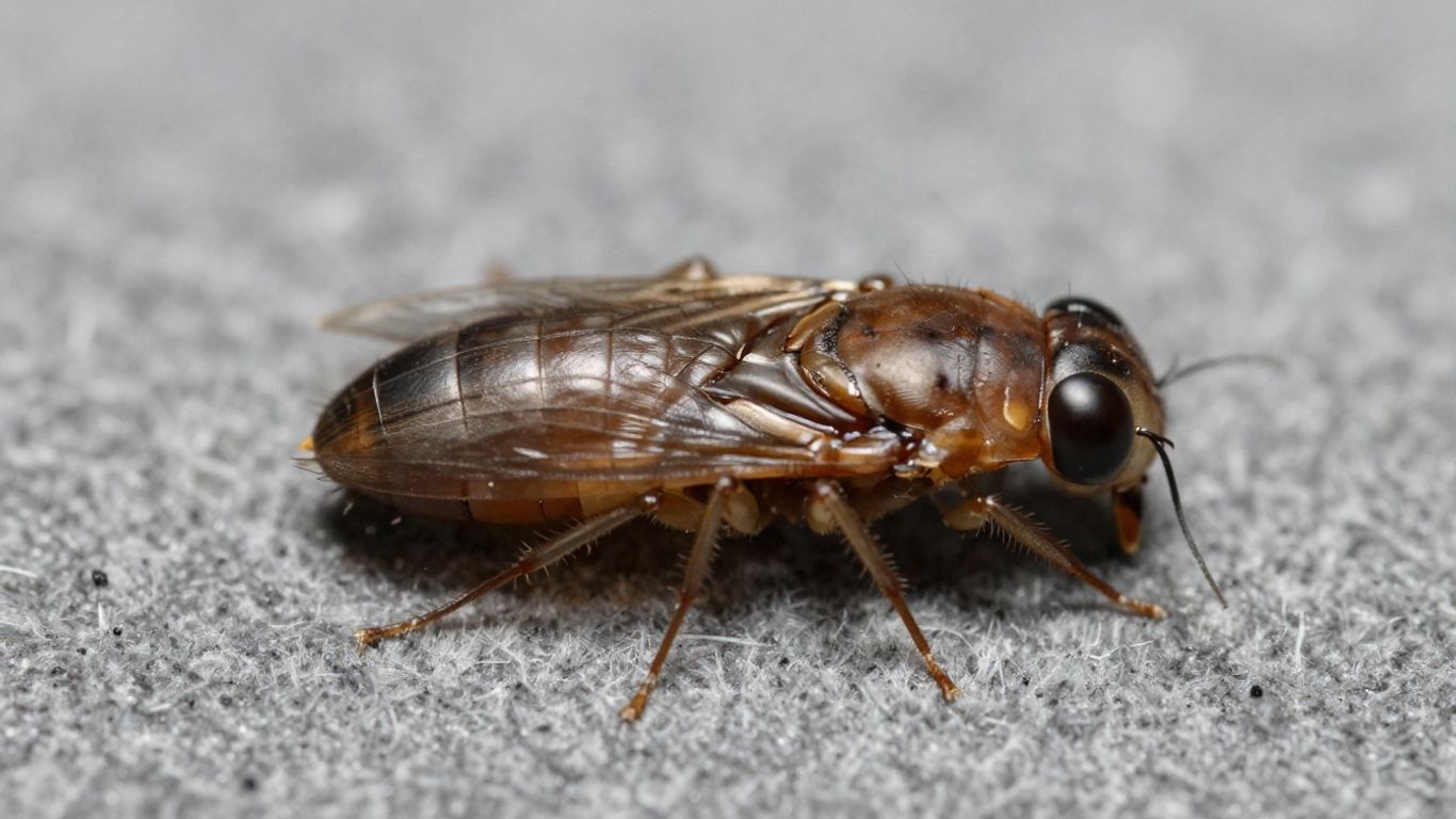 A close-up photograph of a flea on a soft texture