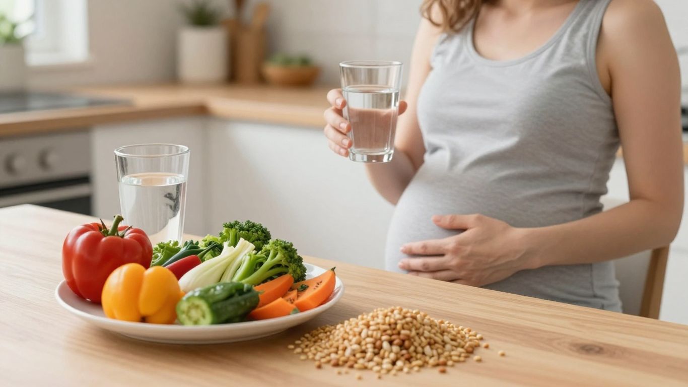 Alimentación saludable y descanso durante el embarazo