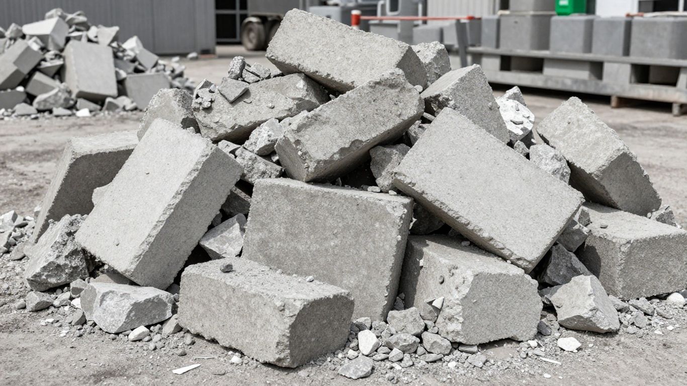 recycling center crushing heavy concrete