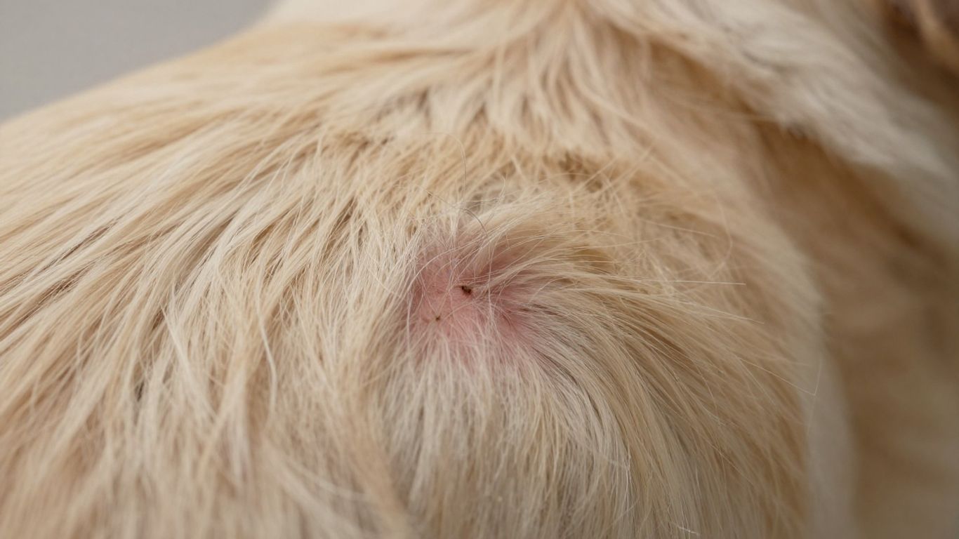 Hund mit Haarausfall und Hautirritation