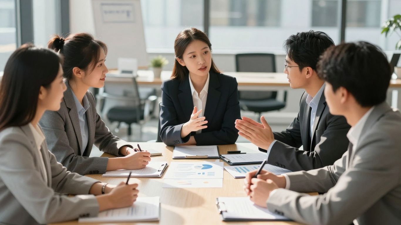 Business meeting focused on growth and strategy.