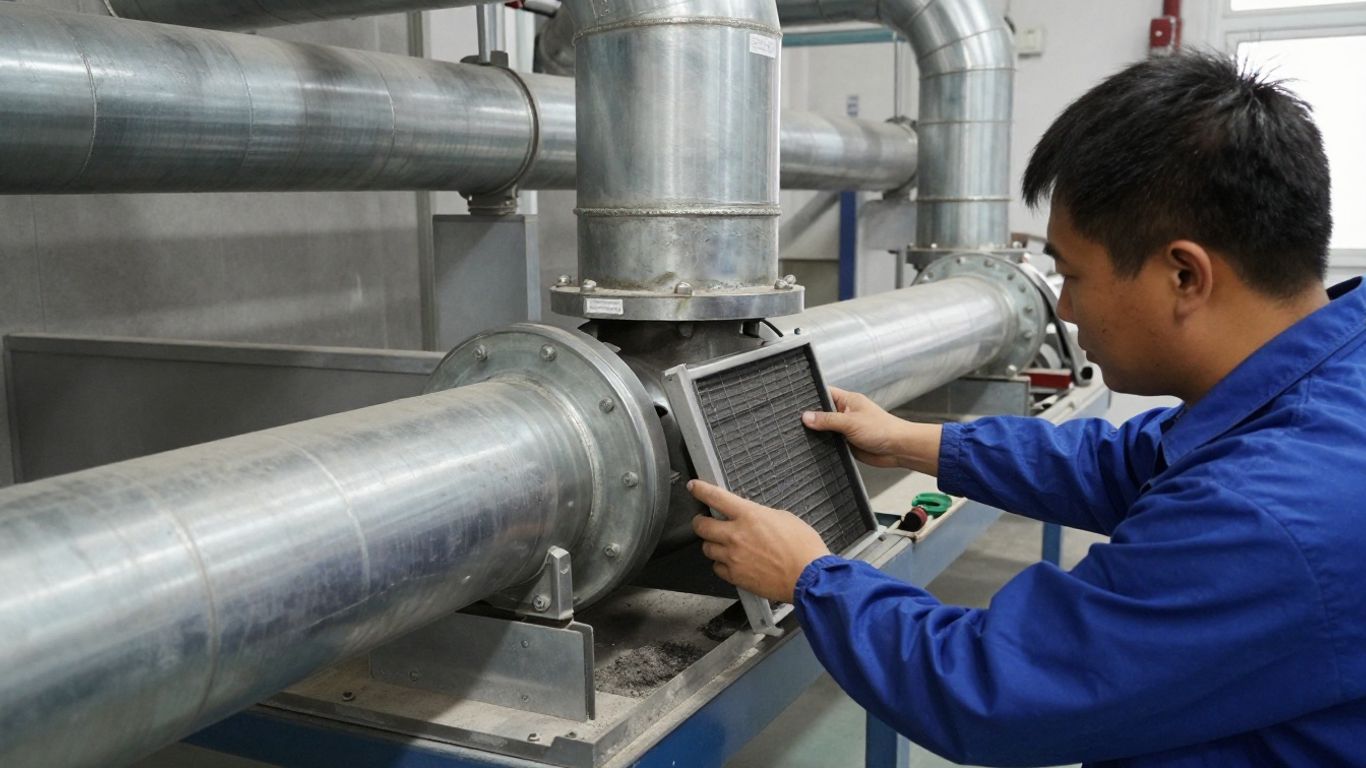 Inspection visuelle d’un réseau de ventilation industrielle