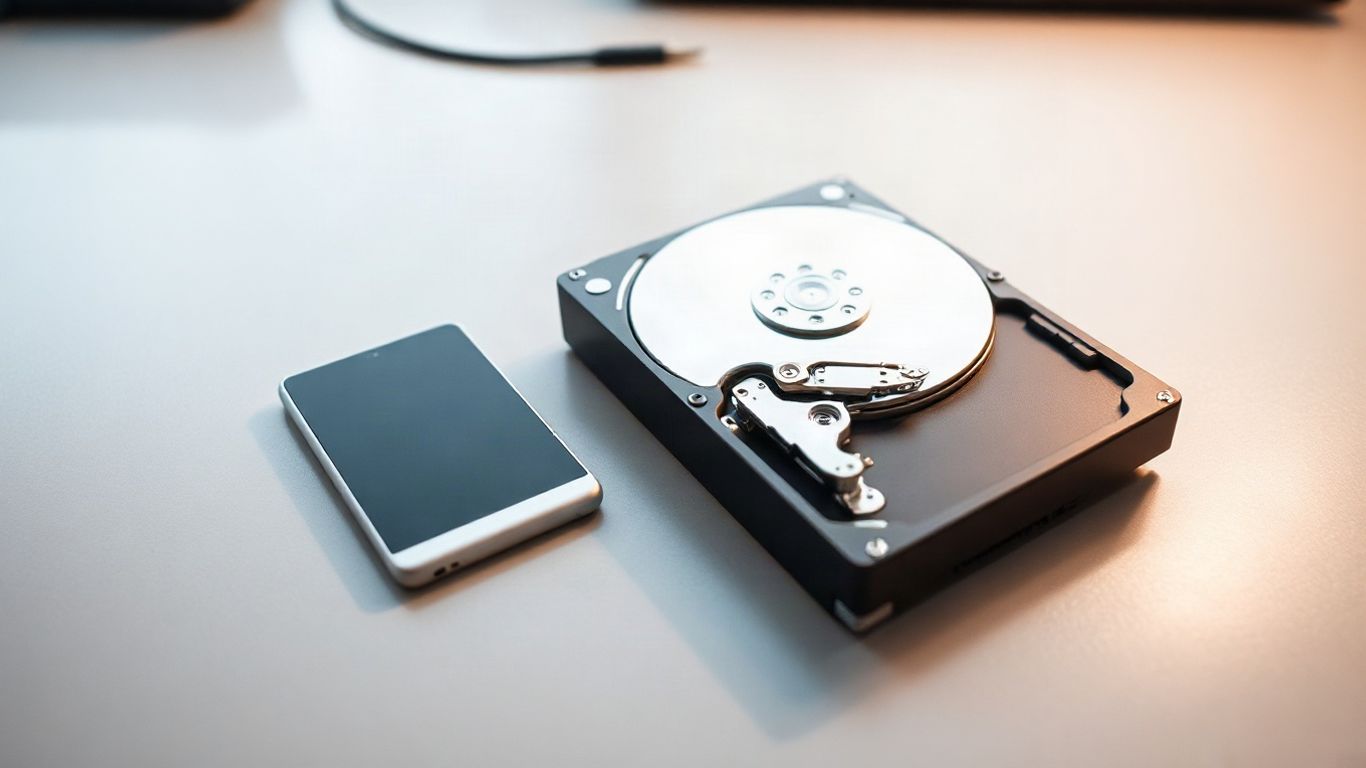 SSD and hard drive side by side