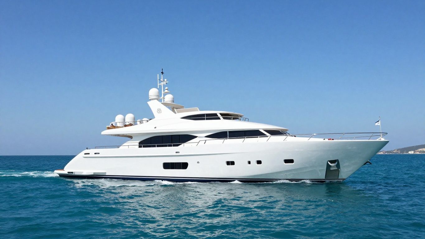 Below Deck Down Under yacht sailing on calm blue water.