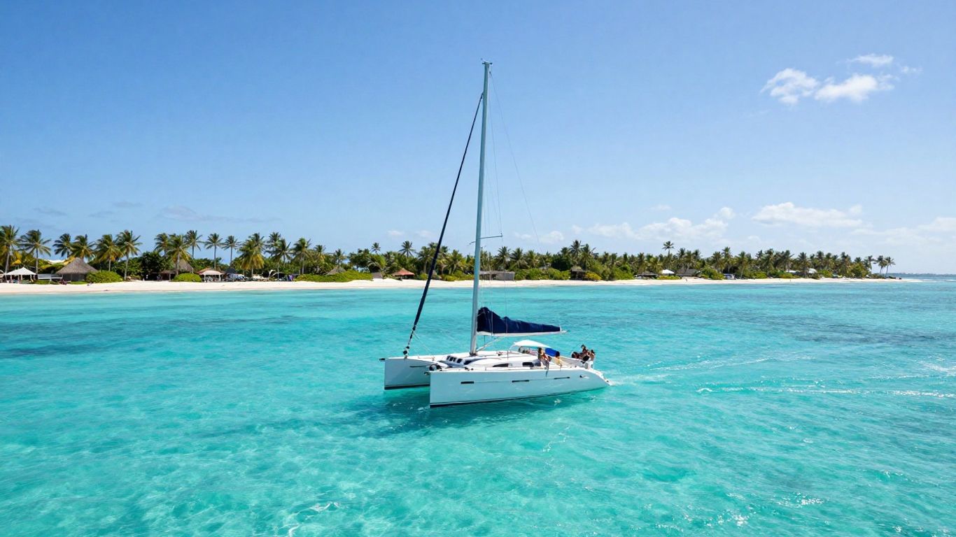 Bahamas sailboat charter on turquoise water