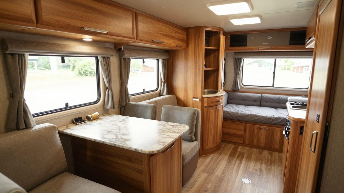 Coachmen Nova 20RB motorhome interior with dinette and kitchen