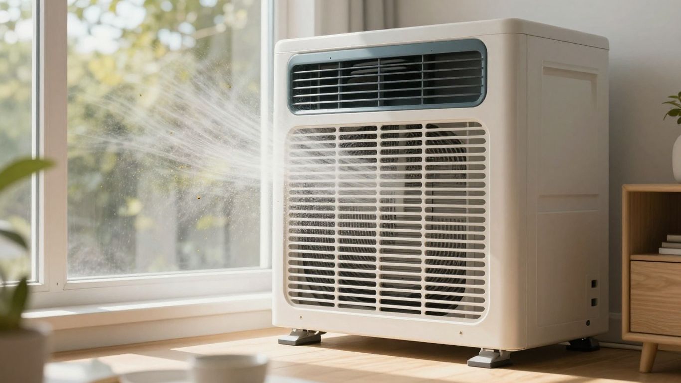 HVAC unit purifying air during pollen season.