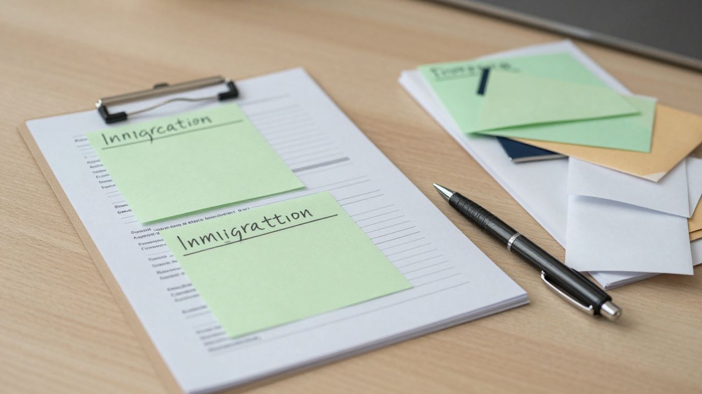 Expediente organizado para una solicitud migratoria