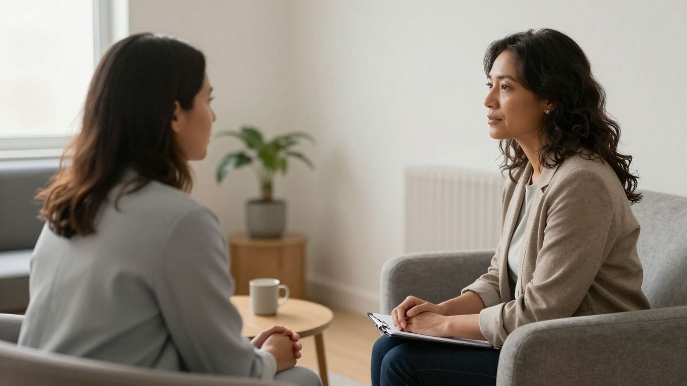 A patient meeting with a lead therapist