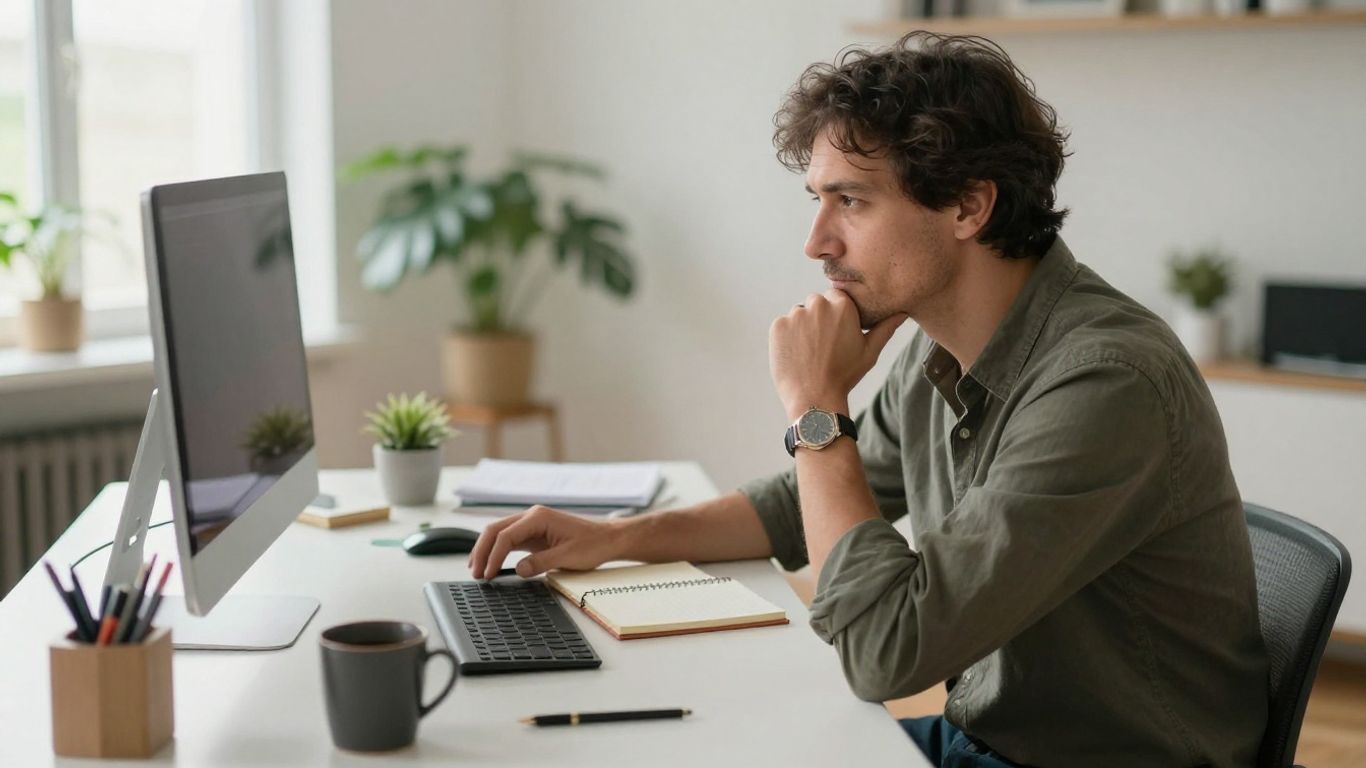 Personne réfléchissant à son avenir professionnel