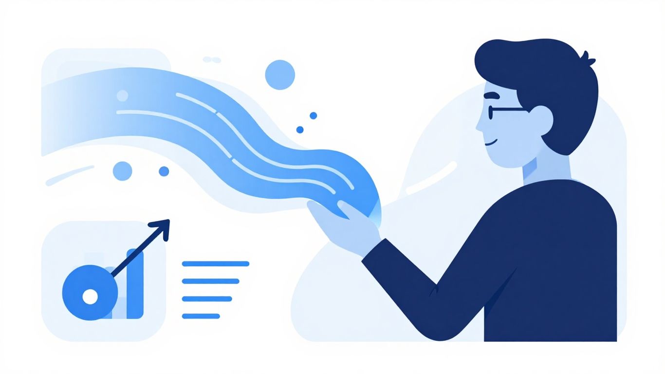 Email header data visualization illustration.