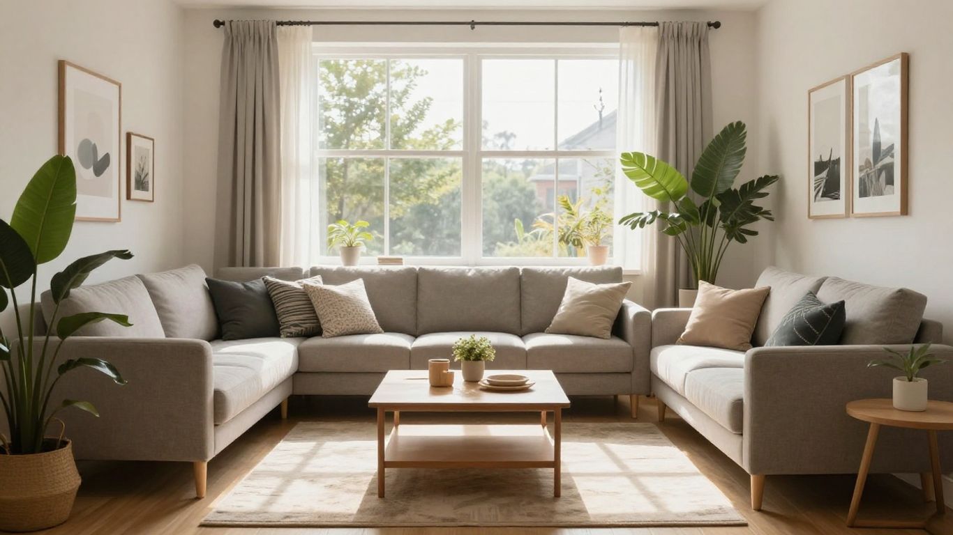 Sala de estar segura y cómoda con luz natural.