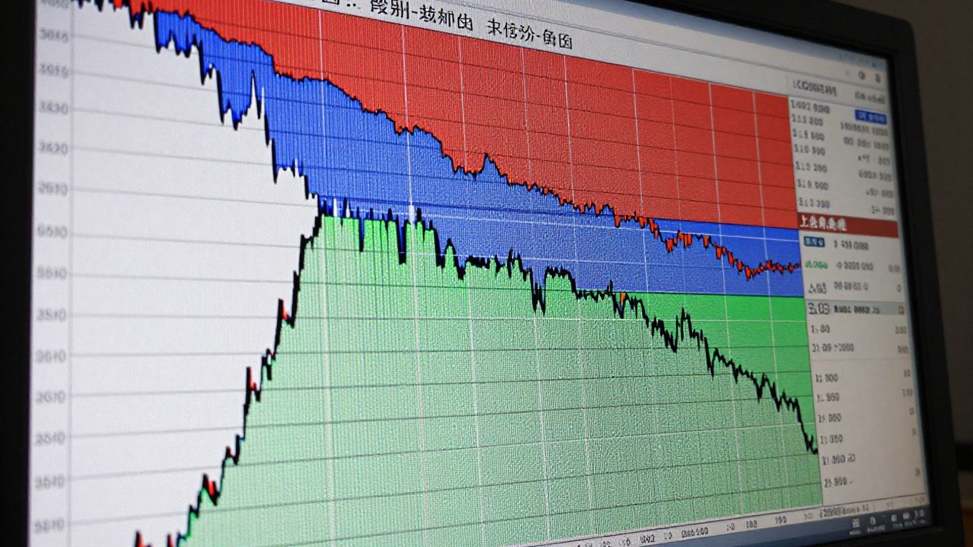 Volume profile indicator on a trading screen.