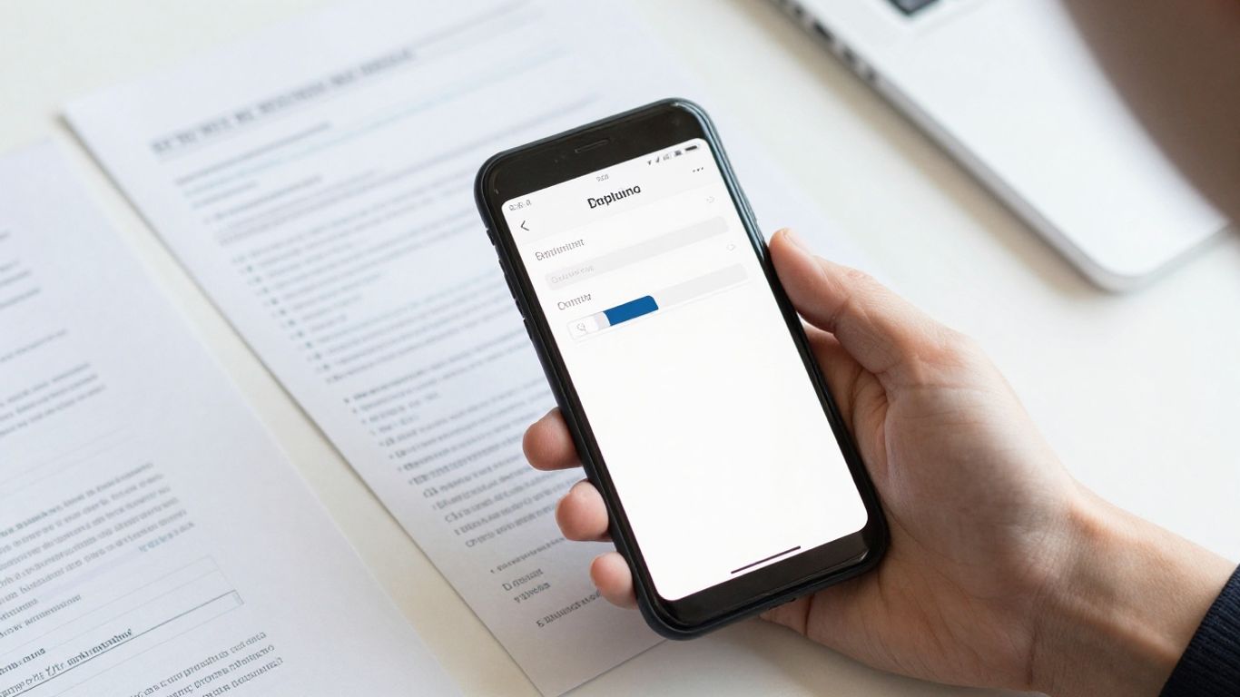 A clean smartphone scanner interface for digital documents