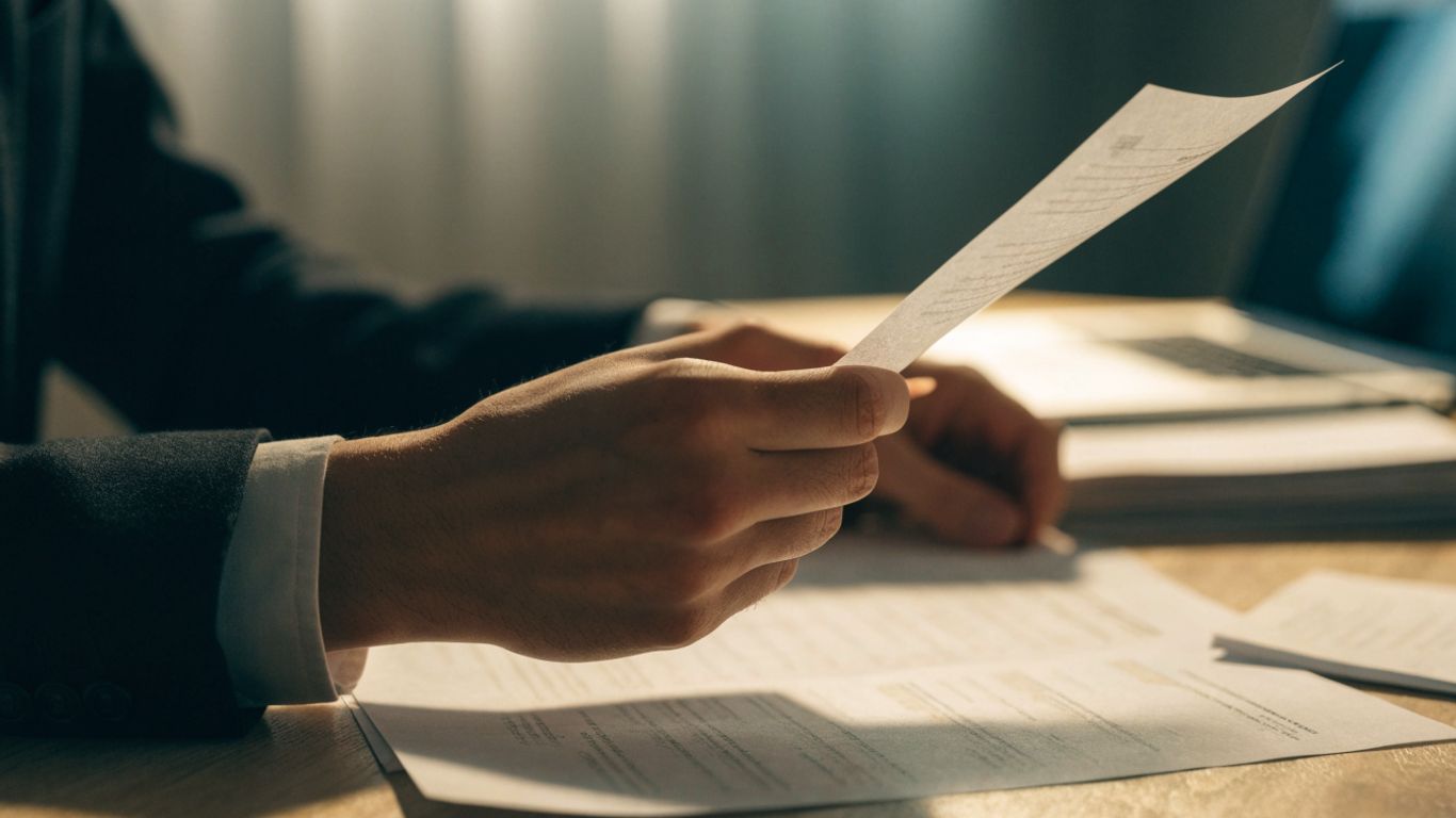Trader reviewing futures payout terms at desk