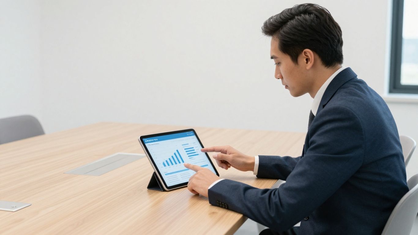 Visualisierung von HR Analytics Daten auf einem Tablet