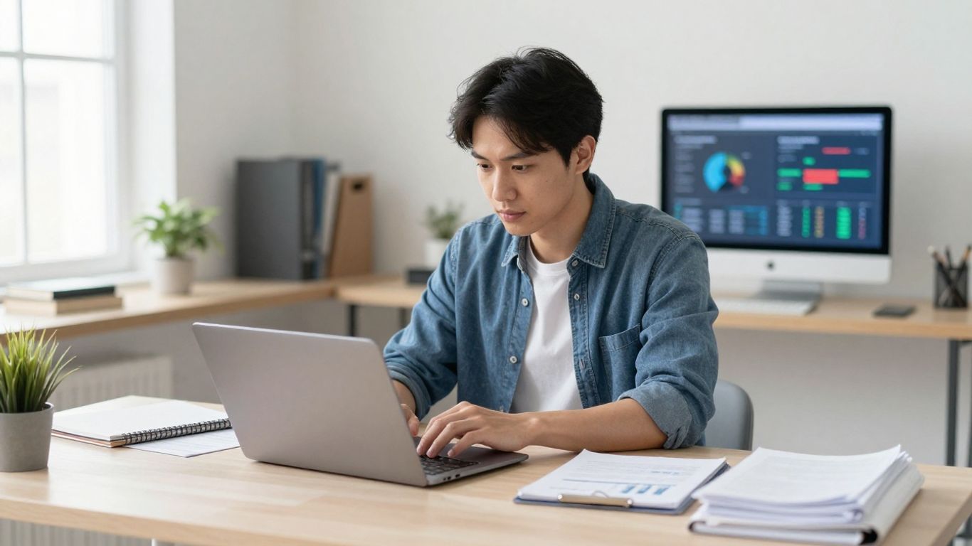 An entrepreneur researching profitable niche market categories